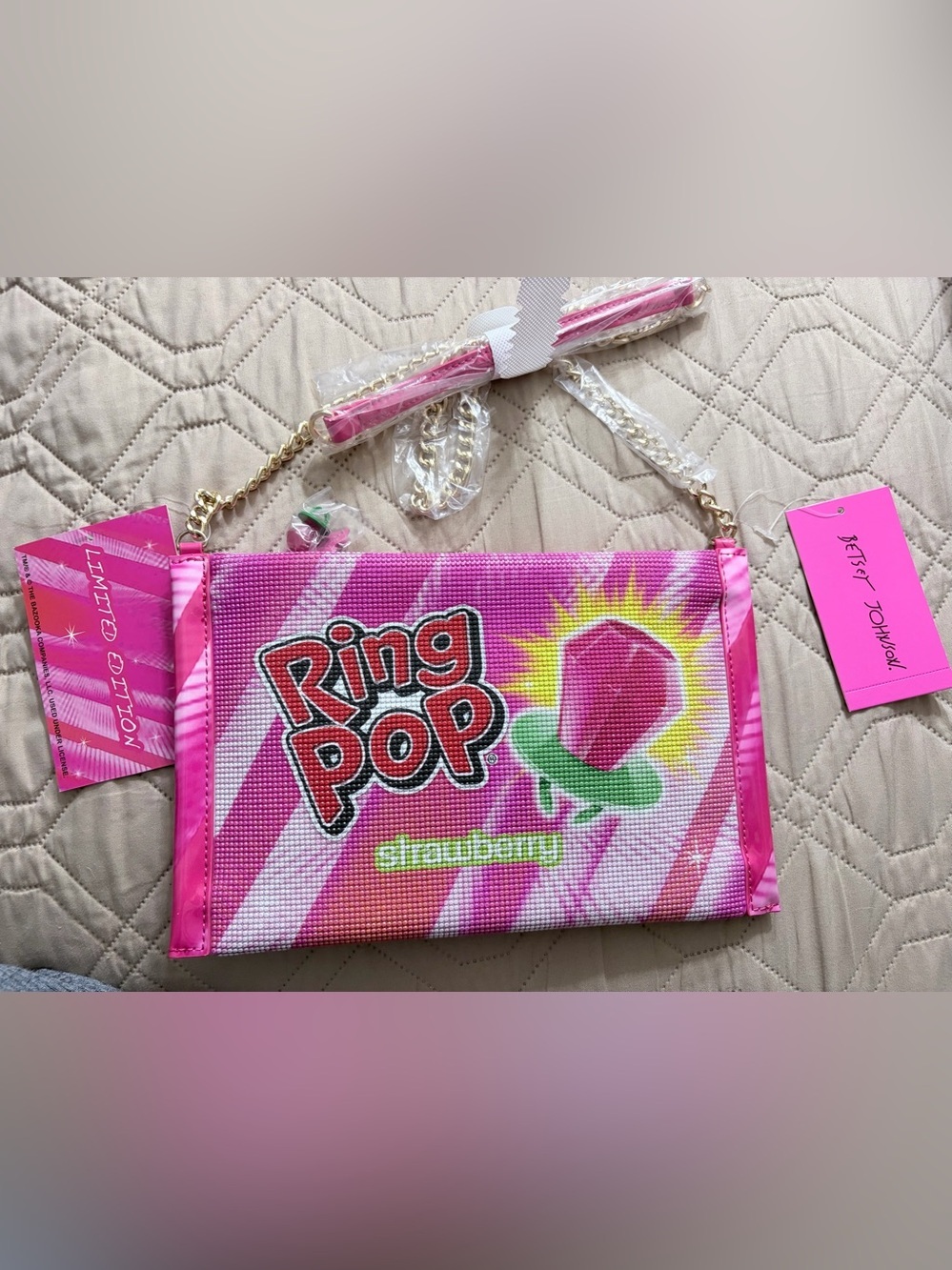 NWT Betsey Johnson x Ring Pop Rhinestone Crossbody-Limited Edition